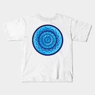 Mandala throat chakra Kids T-Shirt